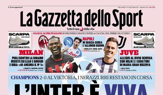 Prima GdS - L’Inter è viva. Champions, 2-0 al Viktoria. I nerazzurri restano in corsa