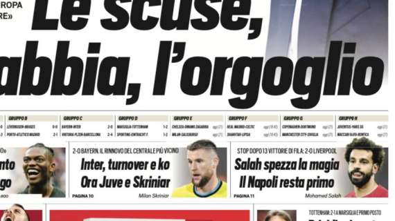 Prima TS - Inter, turnover e ko. Ora Juve e Skriniar