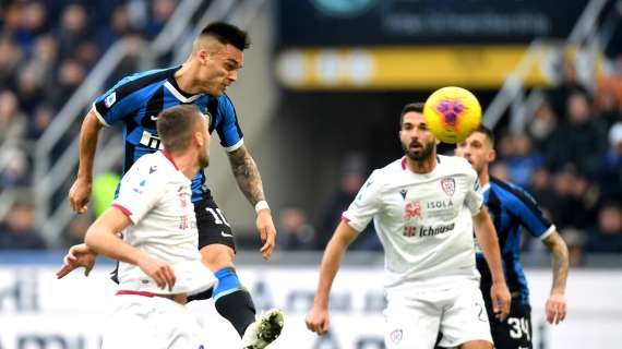 Lautaro, Cagliari vittima preferita in Serie A: 4 gol (di testa) in altrettante gare