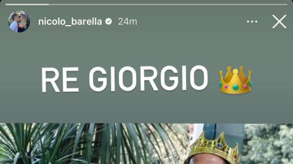 Chiellini dice addio al calcio, l'omaggio di Barella al capitano dell'Europeo: "Re Giorgio. Leggenda"