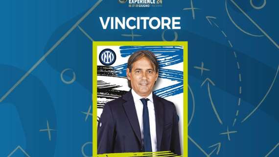 Simone Inzaghi è il miglior allenatore 2023/24 per AIAC e Panini. Battuto Thiago Motta nella finalissima