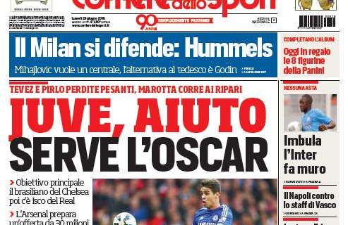 Prime pagine - Imbula, l'Inter fa muro: niente aste. Oggi sì per Zukanovic, poi Montoya. Juve su Kovacic? 