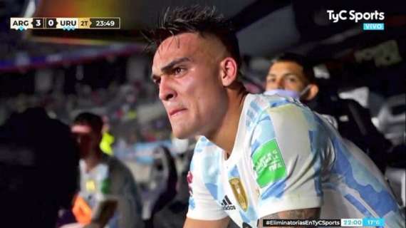 Lautaro, lacrime di commozione in Argentina-Uruguay: "Sono per la mia famiglia"
