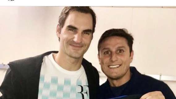 Zanetti celebra Federer: "Con il numero uno"