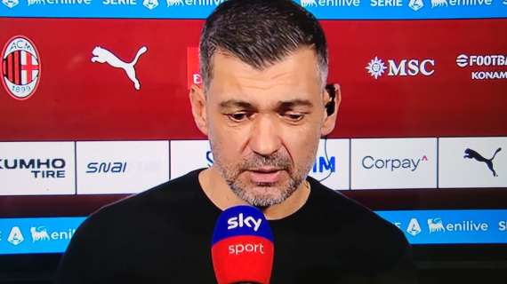 Milan, Conceicao a Sky: "Pari giusto, ma prendere un gol così pesa. La loro gioia dopo l'1-1..."