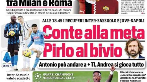 Prima pagina CdS - Conte alla meta, Pirlo al bivio