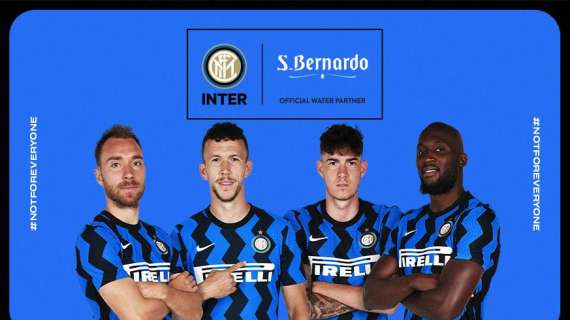 UFFICIALE -  Acqua S. Bernardo diventa Official Water Partner dell'Inter per le stagioni 2020/21 e 2021/22