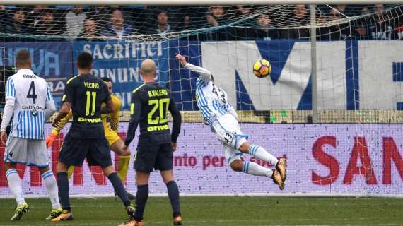 Contro l'Inter il primo gol di testa della Spal