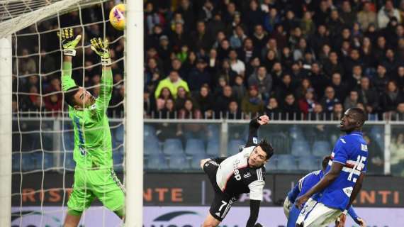 Serie A, la Juve vola al comando con Air Ronaldo: Samp battuta 2-1, Sarri a +3 sull'Inter