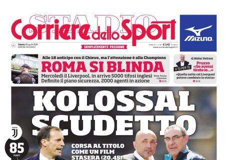 Prima pagina CdS - Kolossal scudetto, 80mila a San Siro