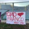 FOTO FV, Striscione sotto la Fiesole "Ciao Franco"