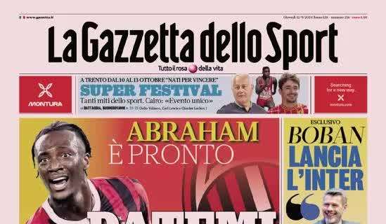 RASSEGNA STAMPA, Le prime pagine dei giornali