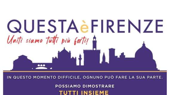 COVID-19, Parte raccolta fondi "Questa è Firenze": le info