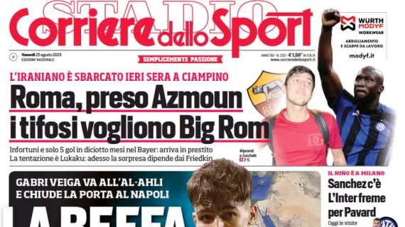 RASSEGNA STAMPA, Le prime pagine dei quotidiani