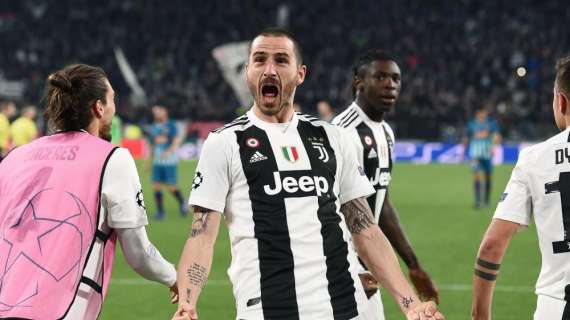 CAG-JUV AL 45', Bianconeri sull'1-0 grazie a Bonucci