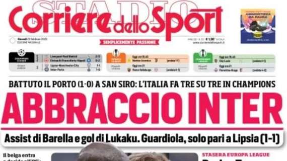 RASSEGNA STAMPA, Le prime pagine dei giornali