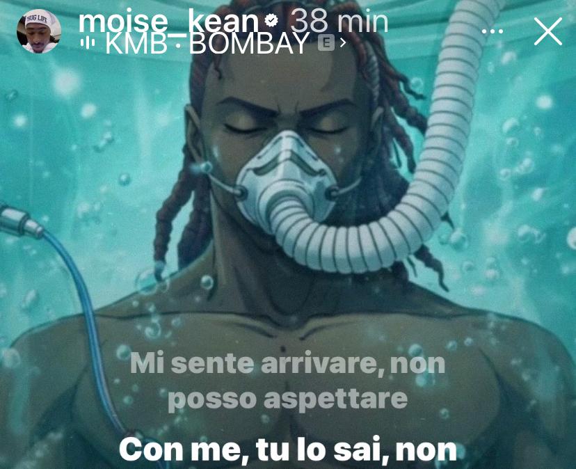 Moise Kean-Goku e la canzone sibillina, si carica per giocare?