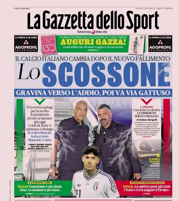 Rassegna stampa, ecco le prime pagine dei quotidiani sportivi 