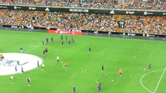 FOTO FV, Viola in campo per il riscaldamento 