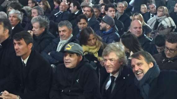 FOTO FV, Antognoni con Maradona alla Hall of Fame