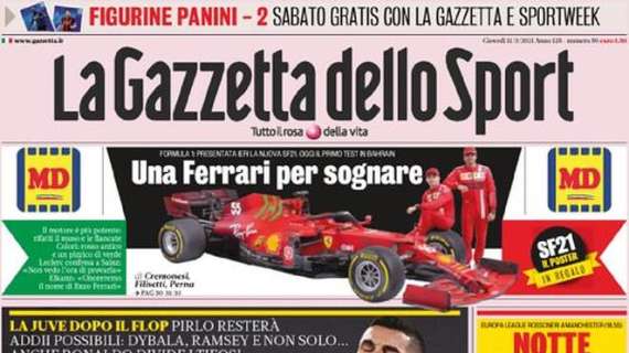 RASSEGNA STAMPA, Le prime pagine dei quotidiani