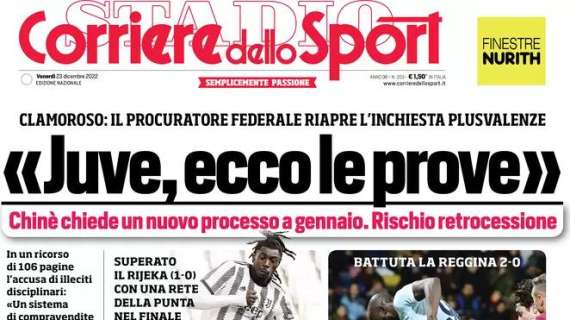 RASSEGNA STAMPA, Le prime pagine dei quotidiani