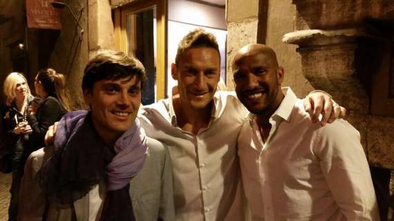 FOTO, Per Montella serata romana con Totti e Dacourt