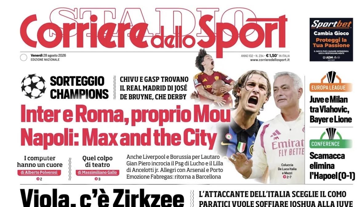 "Ha vinto Kean". La prima pagina del Corriere dello Sport tra lui e Zirkzee