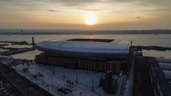 Premier League, adesso l'Everton ha il suo nuovo stadio: su un molo di Liverpool