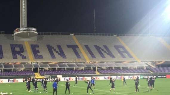 FOTO-VIDEO FV, Il Paok si allena sul campo del Franchi