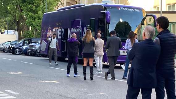 VIDEO FV, L'arrivo della Fiorentina al Franchi