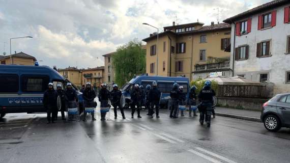 FOTO FV, A Bergamo la zona stadio è stata blindata