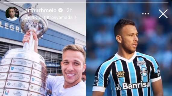 FOTO, Gli auguri social al Gremio da parte di Arthur 