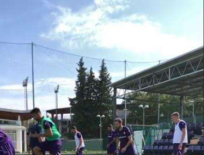 FOTO, La Fiorentina è in campo già stamattina