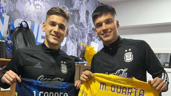 FOTO, Scambio maglie Inter-ACF tra Correa e LMQ