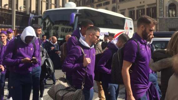 FOTO FV, Fiorentina in partenza per Cagliari