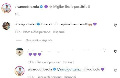 NICO, Il botta e risposta social con Odriozola