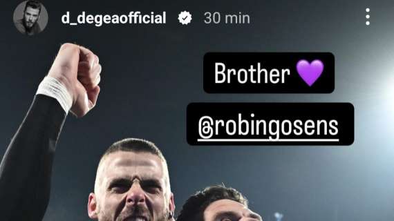 De Gea a Gosens sui social: "Brothers", con un cuore viola