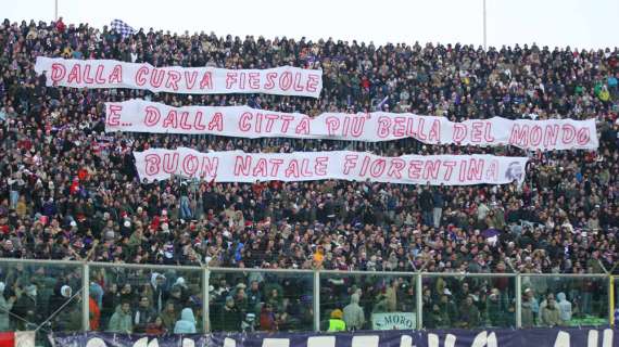 FIO-JUV, Maxi striscione in curva Fiesole