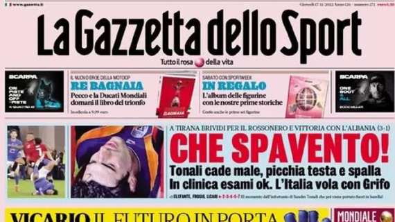 RASSEGNA STAMPA, Le prime pagine dei giornali