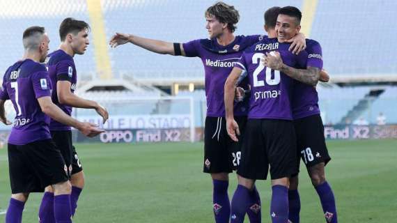 FOTO ACF, La Fiorentina è arrivata a Lecce