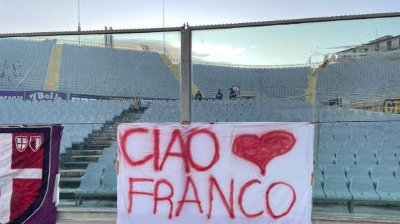 FOTO FV, Striscione sotto la Fiesole "Ciao Franco"