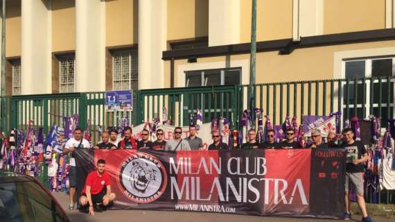 FOTO FV, Milan Club croato al Franchi omaggia Astori