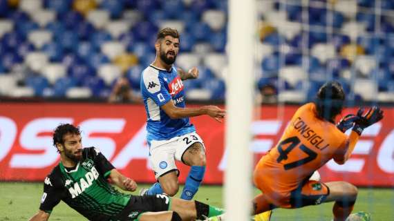 SERIE A, Il Napoli batte il Sassuolo 2-0 al San Paolo