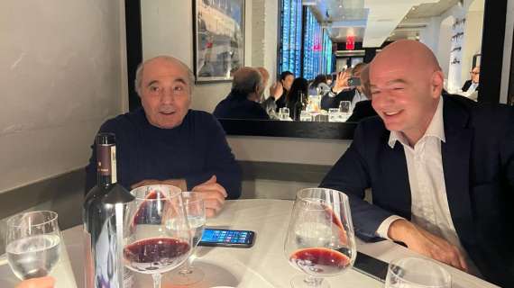 FOTO, Commisso a cena con Infantino sabato sera