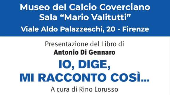 DI GENNARO, Il 23/5 la presentazione del libro a Firenze