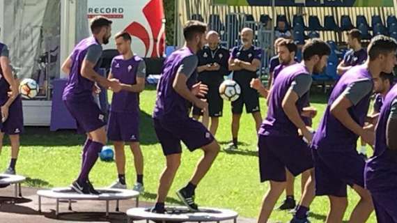 FOTO, In corso l'allenamento viola del mattino