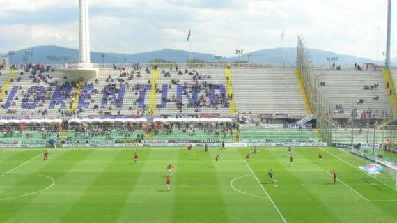 FIORENTINA-CAGLIARI, Circa 25.000 tifosi presenti