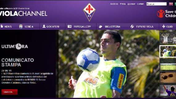 Lo screenshot da Violachannel.tv del nuovo acquisto della Fiorentina