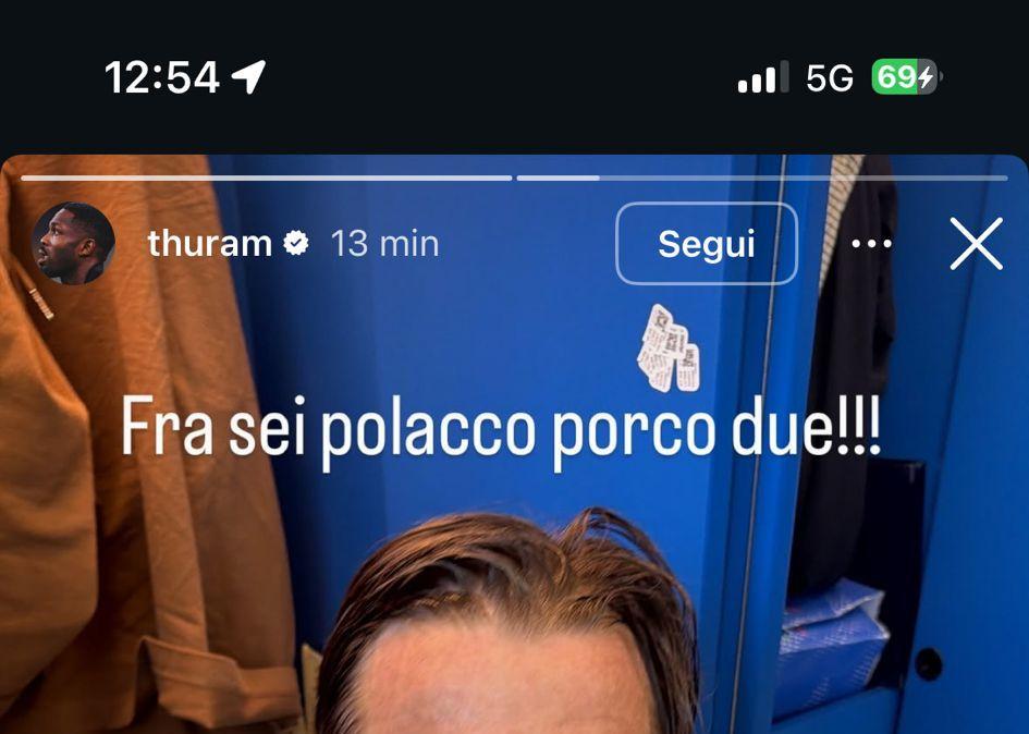 Foto, Thuram provoca Kean scrivendo a Zielinski: "Fra sei polacco"